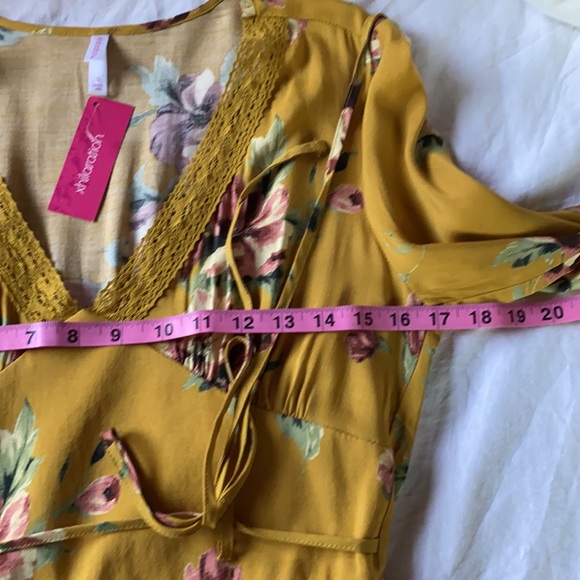 floral print long sleeve bohemian S - Picture 7 of 10